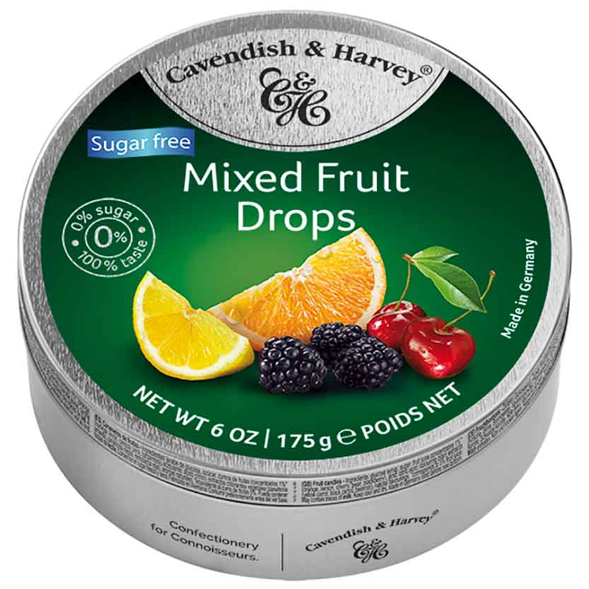 Cavendish & Harvey Sugar Free Mixed Fruit Drops 175g / 6.17oz