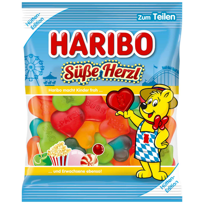 HARIBO Edición Hut Gomitas de Frutas Dulces Corazón 175 g