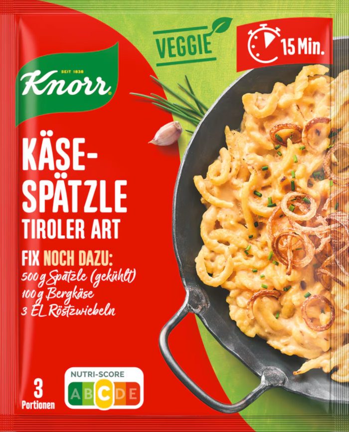 Knorr Fix Veggie for Cheese Spätzle Tyrolean Style 32g / 1.12oz