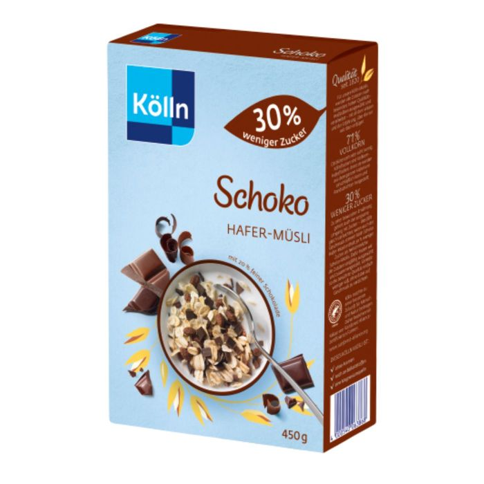 Kölln Schoko Hafer-Müsli, 30% weniger Zucker 450g / 15.87oz