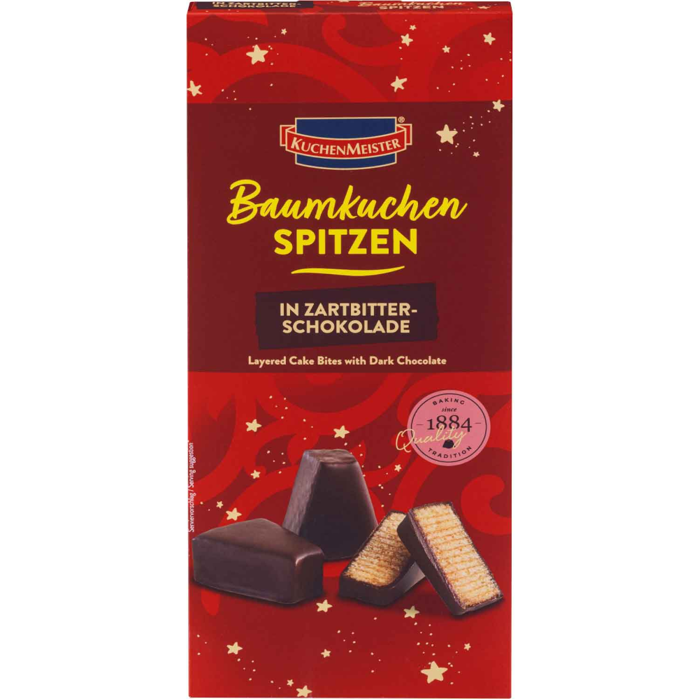 KuchenMeister Baumkuchenspitzen Zartbitter ohne Alkohol 130g