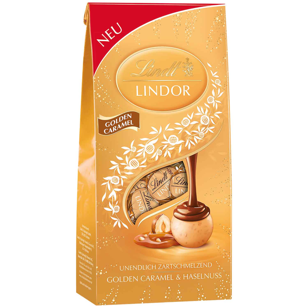 Bolitas de chocolate con caramelo dorado Lindt Lindor 137 g / 4,83 oz