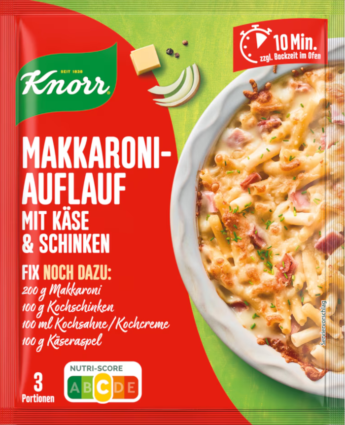 Knorr Fix pour gratin de macaronis au fromage et jambon 35g / 1.23oz