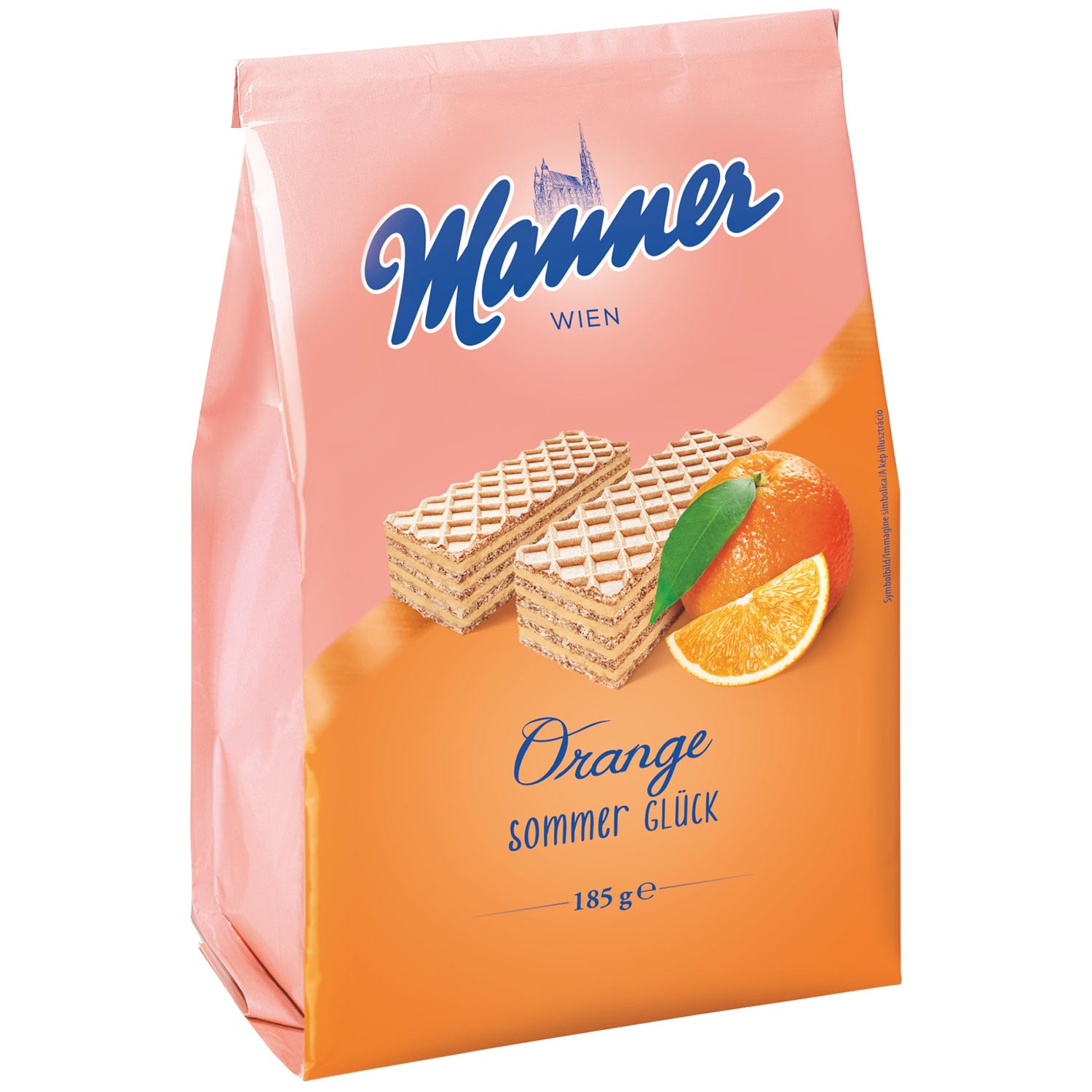 Manner Sommerglück Biscotti di wafer all'arancia 185g / 6,52oz