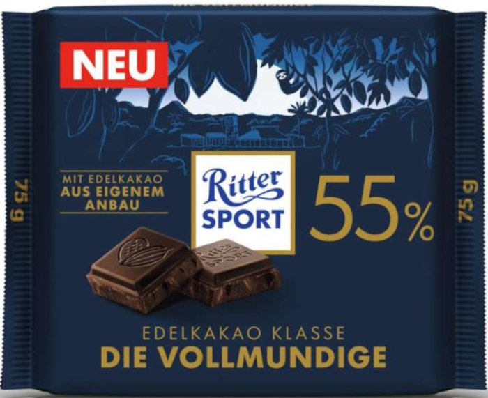 Ritter Sport Fine Cocoa Class The Full-Bodied Chocolate 55% 75g / 2.65oz