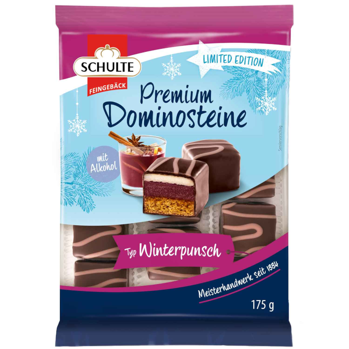 Schulte Premium Dominoes Type Winter Punch Dark Chocolate 175g
