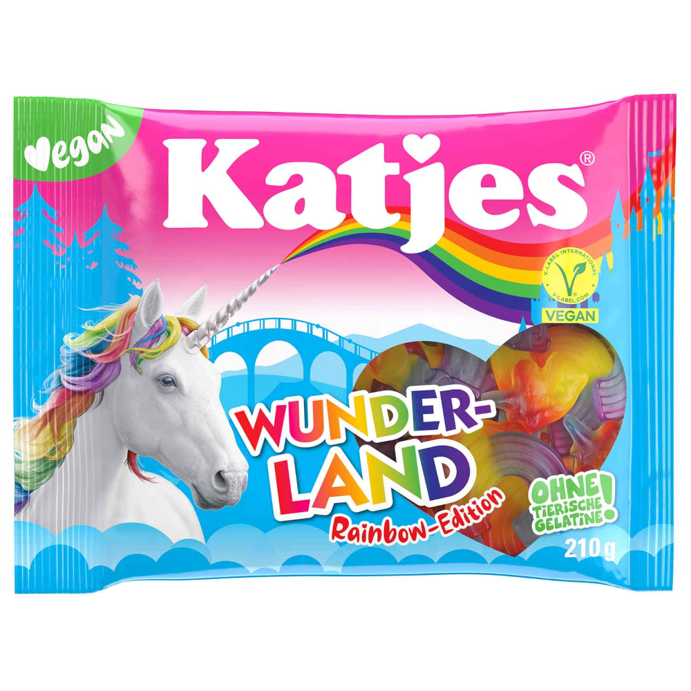 Katjes Wunderland Rainbow Edition vegan fruit gum 175g