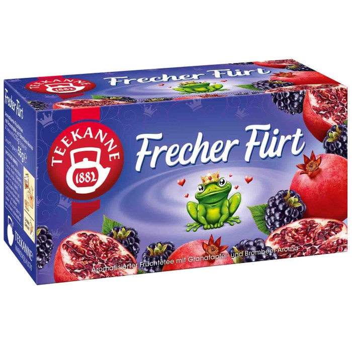 Teekanne Frecher Flirt Früchtetee 20 Doppelkammerbeutel