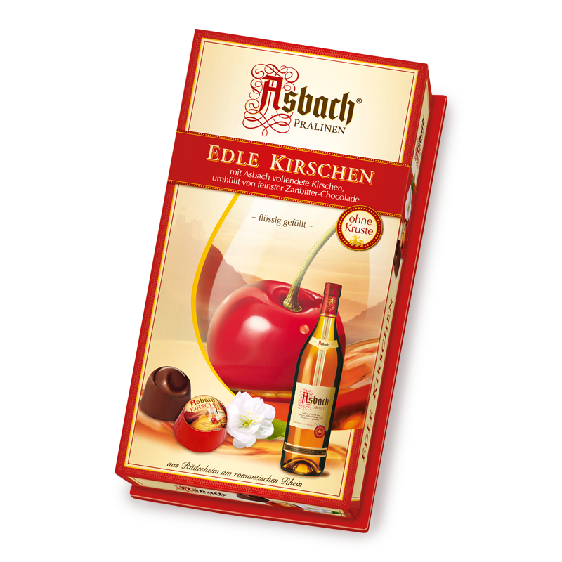 Asbach Edle Kirschen in Zartbitterschokolade ohne Kruste 100g / 3.52oz