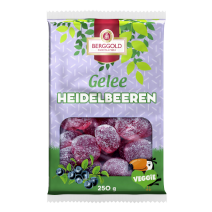 Berggold Jelly Blueberries, Gluten-Free Vegan 250g / 8.81oz // BBD: 04/2026