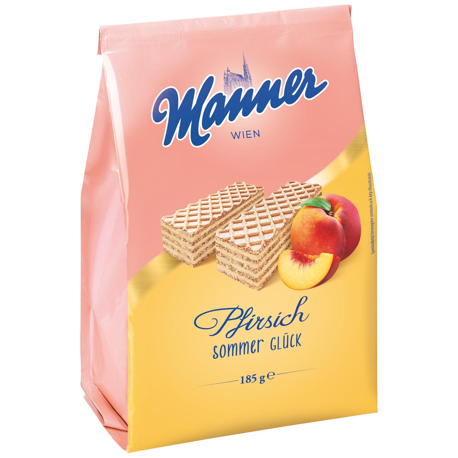 Manner Sommerglück peach wafer cookies 185g / 6.52oz