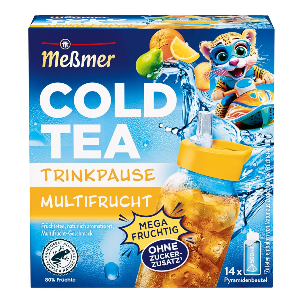 Meßmer Cold Tea Pause Boisson Multifruits 14 sachets pyramide