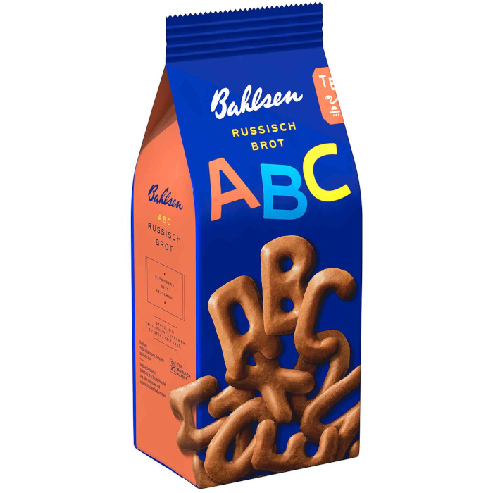 Bahlsen ABC cookies Russian bread with cocoa glaze 100g