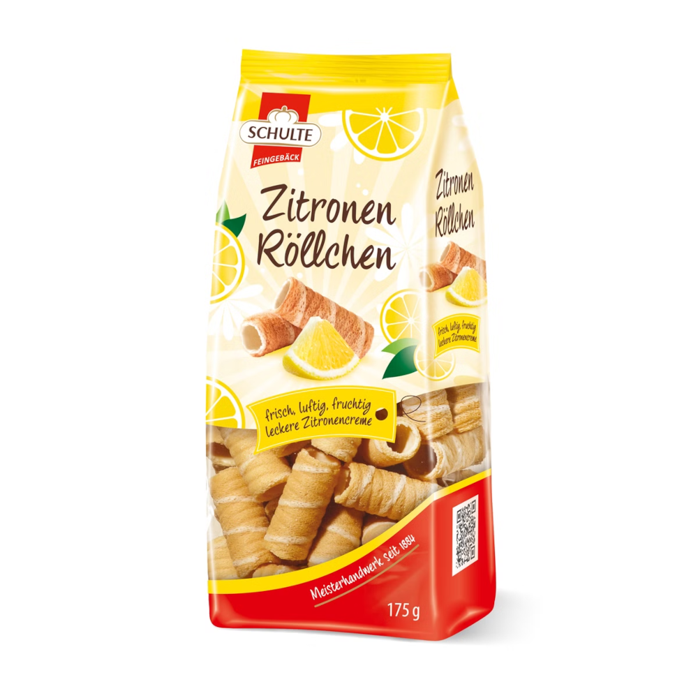 Schulte Lemon Waffle Rolls 175g / 6.17oz