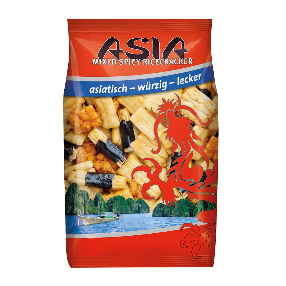Paquete de snacks asiáticos XOX con 7 productos y un 15% de descuento