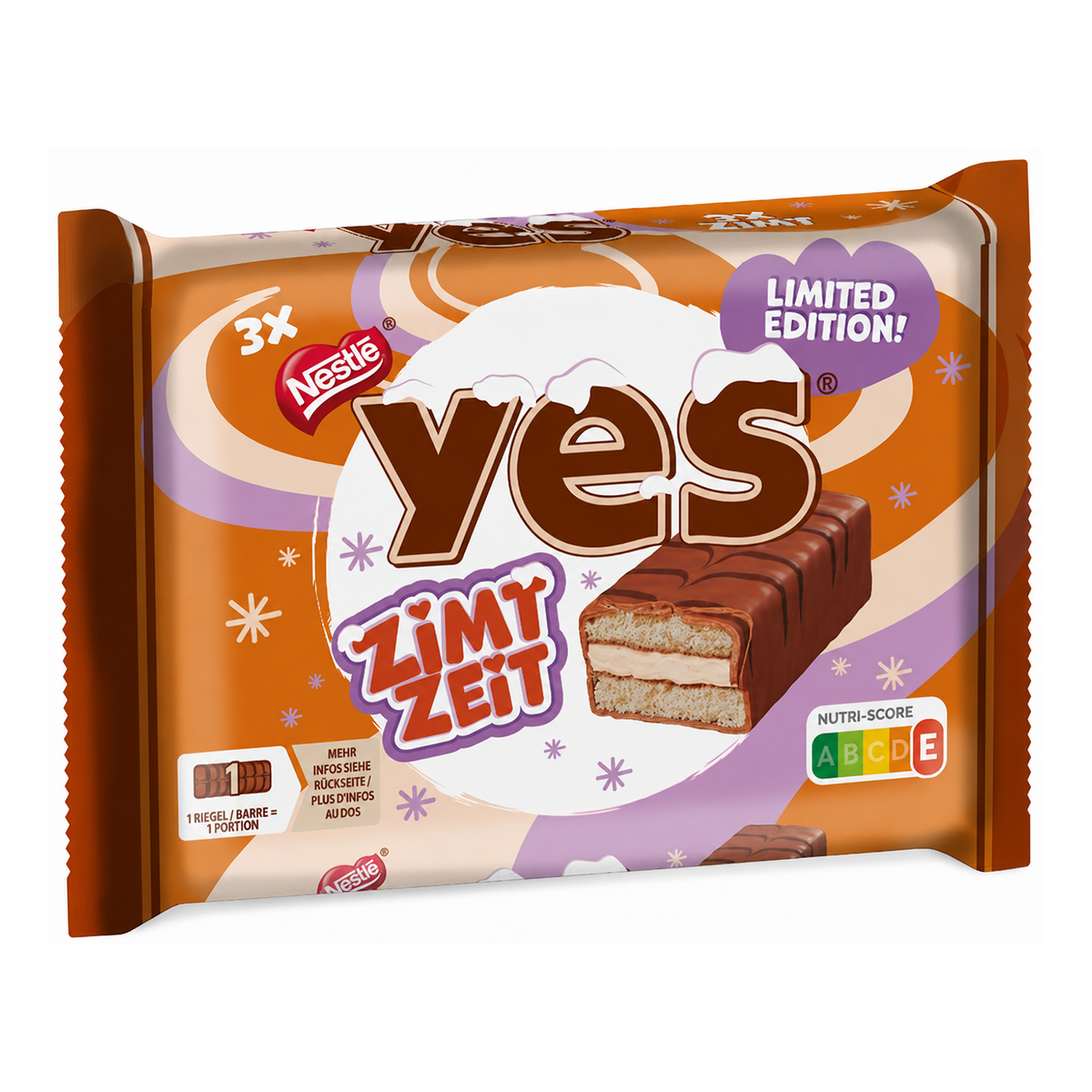Nestlé Yes Kuchenriegel Zimt Style 3 Stück 96g / 3.38oz