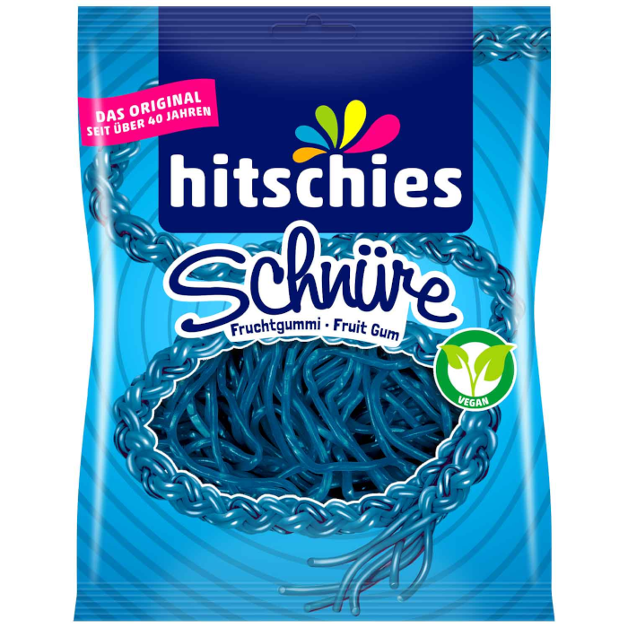 Gomitas Hitschies Fruit Gum, color azul, 125 g/4,4 oz